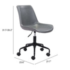 Zuo Byron Office Chair - Grey-8