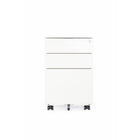 Gry Mattr Three Drawer Cabinet - White-Mobile vertical file cabinet with two box drawers and one file drawer to fit letter or legal sized files (files not included)