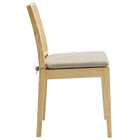 Modway Ovard Wood and Rattan Dining Chair - Natural-Non-Marking Floor Pins