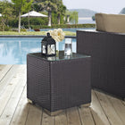 Modway Convene Outdoor Patio Side Table - Espresso-Powder Coated Aluminum Frame