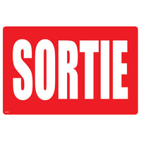 Cosco Glow in the Dark Exit Sign - 8" x 12" - Red/White - French-This glow in the dark exit sign features French text to clearly guide French-speaking individuals in emergency situations