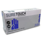 Suretouch Nitrile Powder Free Disposable Gloves - Small - Cobalt - 100 Pack-Rolled cuff and wing thumb