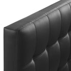 Modway Lily Upholstered Vinyl Twin Headboard - Black-Fiberboard and plywood frame