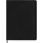 Moleskine 2026 Classic 12-Month Soft Cover Weekly Planner - 7.5" x 9.75" - Black-Rounded corners, elastic closure and matching ribbon bookmark