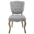 Modway Array Dining Side Chair - Light Grey - 4 Pack-Non-Marking Foot Caps