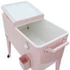 Permasteel 80 Quart Patio Cooler - Pink-Powder Coated Steel Construction