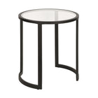 Hudson&Canal Mitera 20"W Round Side Table - Blackened Bronze-A modern contemporary design for your living room, bedroom, and more
