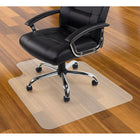 Mount-It! Hard Floor Chair Mat with Lip - 35.5" x 47" - Clear Vinyl-Clear mat will complement any room