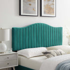 Modway Brielle Channel Tufted Performance Velvet King/California King Headboard - Teal-Performance Velvet Upholstery