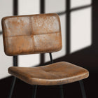 Homy Casa Modern Upholstered Dining Chair - Brown Suede Fabric  with Black Metal Legs - 4 Pack-Ergonomic Design: Padded seat and backrest are ergonomically designed for optimal comfort and support.
