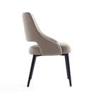 Manhattan Comfort Tremont 21.7" Modern Leatherette Upholstered Dining Chair - Taupe - Set of 2-Seat Height: 18.9 in