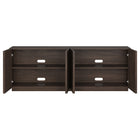 Hudson&Canal Morse Rectangular TV Stand for TV's up to 75" - Alder Brown-Clean with a soft, dry cloth and no harsh chemicals or abrasive cleaning materials