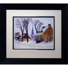 Winter Morning in Baie St Paul by Clarence Gagnon - Framed Print - 36" x 32"-High-quality art print professionally matted and framed
