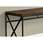 Monarch Specialties I 7450 Computer Desk 48"L, Brown Reclaimed Wood-Look and Black Metal-Sleek and modern black criss-cross metal legs