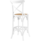 Modway Gear Bar Stool - White-No Assembly Required