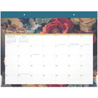 Cambridge 2026 Midnight Garden Monthly Desk Pad Calendar - 17" H x 21-3/4" W - Bilingual-Page size: 17" H x 21-3/4" W