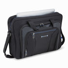 Nextech 17.3" Business Briefcase with Strap - Black-Carabiner