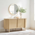 Modway Cadence 63" Curved Sideboard - Oak-Fluted Sliding Doors
