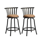 Homy Casa Industrial Swive Counter Bar Stools  24" & 29" - 2 Pack-Sleek design perfect for breakfast islands, bars, bistros, pubs and so many more settings