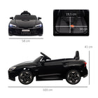 Aosom 12V Audi RS e-tron GT Kids Electric Ride-On Car with Remote Control - Black-Slow start mechanism for safety protection for children 