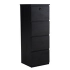 Koss 4-Drawer Vertical Filing Cabinet - Espresso-4 Drawer Vertical File, Espresso