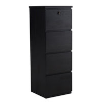 Koss 4-Drawer Vertical Filing Cabinet - Espresso-4 Drawer Vertical File, Espresso