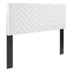 Modway Mercy Chevron Tufted Performance Velvet Twin Headboard - White-Chevron Tufted Twin Headboard