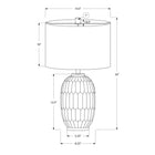 Monarch Specialties 24" H Transitional Table Lamp - Cream Resin / Ivory / Cream Shade-With a 5ft long black cord, this perfectly sized and practical lighting accent can be set on an end or side table in your living room or home office, or on your bedside table for some modern style in your bedroom