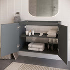 Modway Bryn 36" Wall-Mount Bathroom Vanity - Grey-Wall-Mount Construction