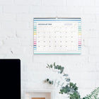 Emily Ley Simplified 2026-27 Standard Wall Calendar - 15" x 12" - Happy Stripe - Bilingual-Each month includes a “simplicity tip” for various ideas on how to further organize your schedule