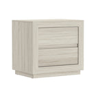 Manhattan Comfort Soren 26" Contemporary 2-Drawer Nightstand - Whitewashed Oak-Elevated base design adds a refined touch while keeping the piece sturdy and grounded