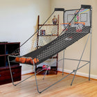 HOMCOM Double Shots Arcade Basketball System Foldable Two Player Basketball-Electronic buzzers and sounds effects to create a fun arcade atmosphere 