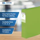 Davis Group Premium Economy Binder - D Ring - 2" - Lime Green - 6 Pack-D Ring, Non-Locking