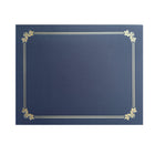 St. James Premium Double Display Certificate Holders for 8.5" x 11" Documents - Navy Blue with Gold Foil Border - 10 Pack-Classic gold foil border design for a refined, ceremonial appearance