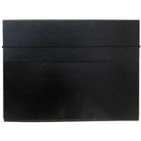 JAM Paper Thin Portfolio Carrying Case with Elastic Closure - 9.25 x 12.5 - Black-Size: 9.25" x5" x 12.5"