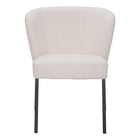 Zuo Aimee Dining Chair - Cream - Set of 2-Stackable for space saving storage