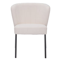 Zuo Aimee Dining Chair - Cream - Set of 2-Stackable for space saving storage