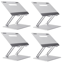 ShoppingAll Adjustable Laptop Stand - Silver - 4 Pack-Made of premium aluminum alloy