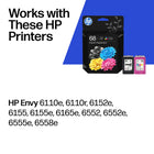 HP 68 Black/Tri-Color Original Ink Cartridge Combo-Cartridge yield (approx.): 160 pages black, 120 pages tri-colour