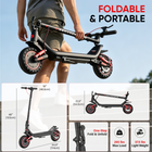 Gyrocopters Flash 6.0 MAX Electric Scooter for Adults & Teen - Speed 32 kmph - Range 40 km - Peak Motor 500W - 9" Tire - APP - Black-Safety: UL 2272 Approved