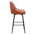 Zuo Keppel Swivel Barstool - Brown-Dimensions: 21.7" L x 19.7" W x 41.7" H