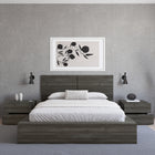 Nexera James Nightstand With 2-Drawers - Grey Oak-Designed and made in Canada with CARB II/FSC Certified particle board and MDF materials. Assembly required
