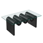 Modway Ondine Glass Top Coffee Table - Black-8