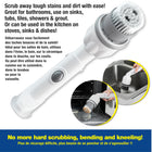 Bell+Howell Scrubtastic Max Electric Rechargeable Handheld Power Scrubber with 2 Brush Heads-For best results, use in conjunction with your favorite cleaner to make tough cleaning jobs simple!