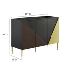 Modway Alchemist 48" Bathroom Vanity Cabinet - Black/Gold-8