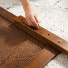 Modway Sirocco Rattan and Wood King Platform Bed - Walnut-LVL Wood Slat Support