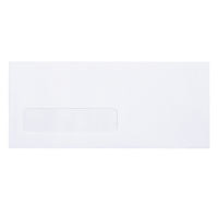 SupremeX Peel It! Seal It! Window Envelope - #10 - 24lb White Wove - Box of 500-Quick Peel It! Seal It! closure