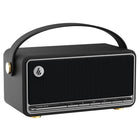 Edifier MP330 BT Wireless Hi-Res Audio Portable Retro Wood Speaker wiith 20W RMS Stereo Sound - Black-Bluetooth multipoint connectivity: Connect to two devices simultaneously, allowing you to effortlessly switch between sources without interrupting your listening experience