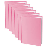 Ashley Young Authors Hardcover Blank Book - Pink - 11"H x 8-1/2"W Portrait - 14 Sheets/28 Pages - 6 Pack-Great for young authors, gifts, classroom memories, self accomplishment & more, measures 11"H x 8-1/2"W