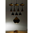 Plata Import Carol 1 Chandeliers-Outside black, inside gold